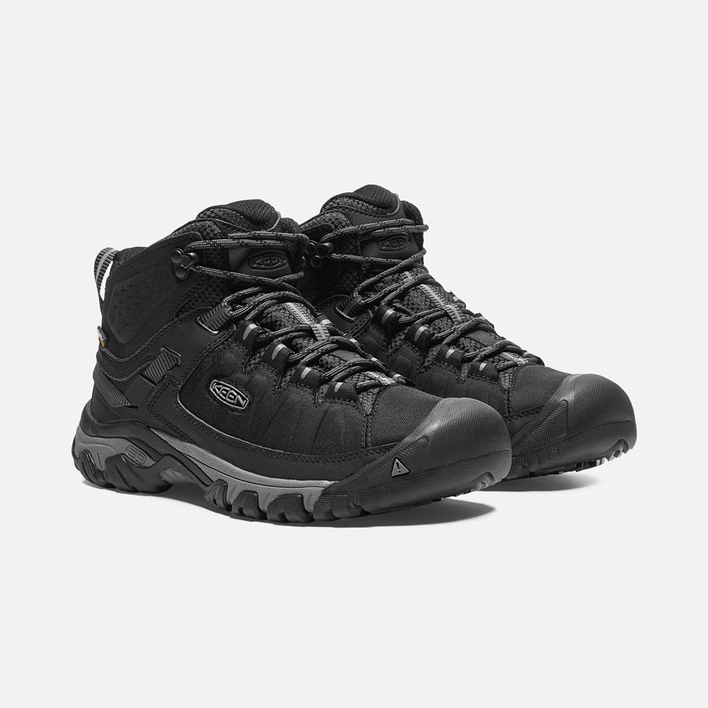 Botas de Seguridad Keen Mexico Negros - Hombre Targhee Exp Waterproof Mid - FZ9156078